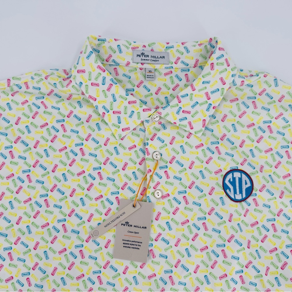 Ole Miss "Truly" Peter Millar Polo With Powder Blue SIP Logo!  XL - NWT